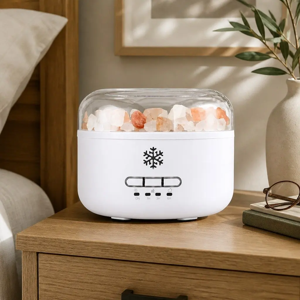 Aroma Diffuser Ultrasonic Humidifier 150ml Salt Lamp White