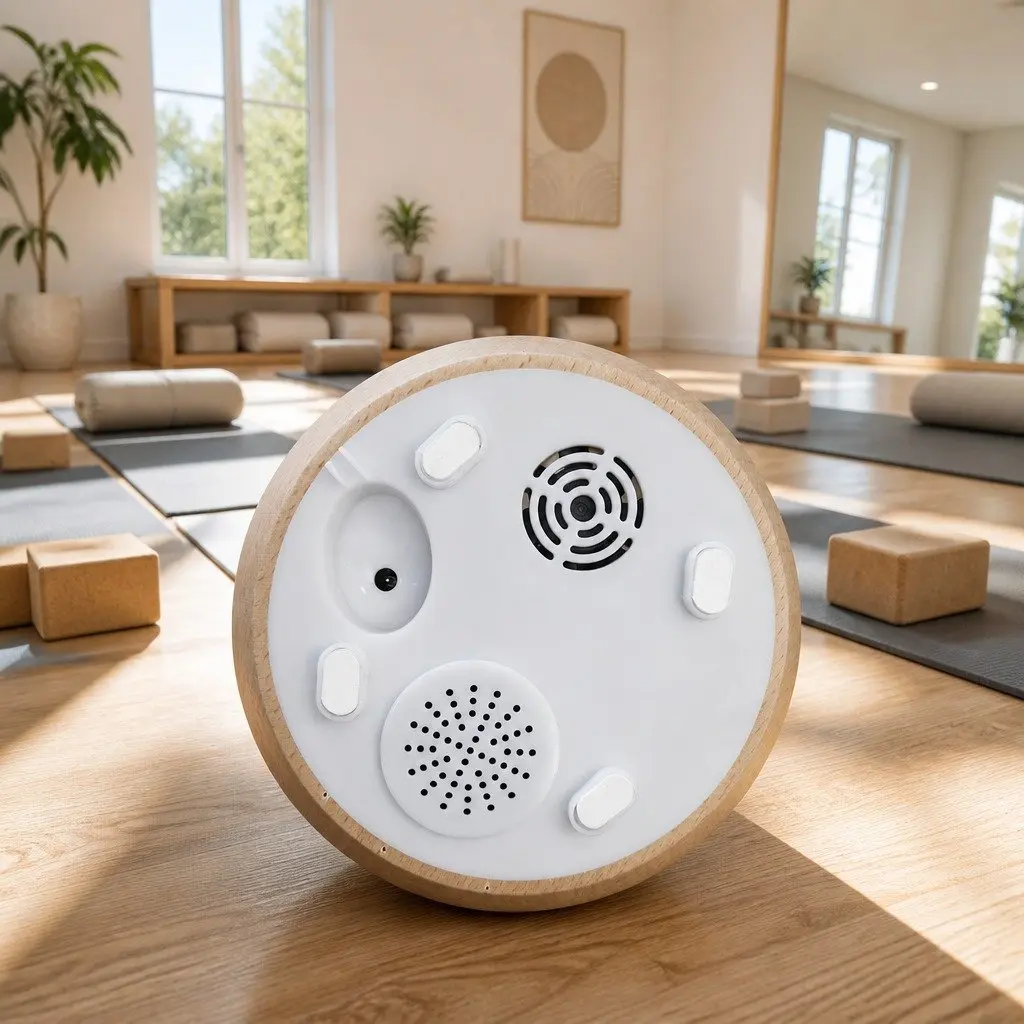 Aroma Diffuser 200ml Glass Dome Ultrasonic Technology Wood Base Light Wood 4in1 Function Night Light