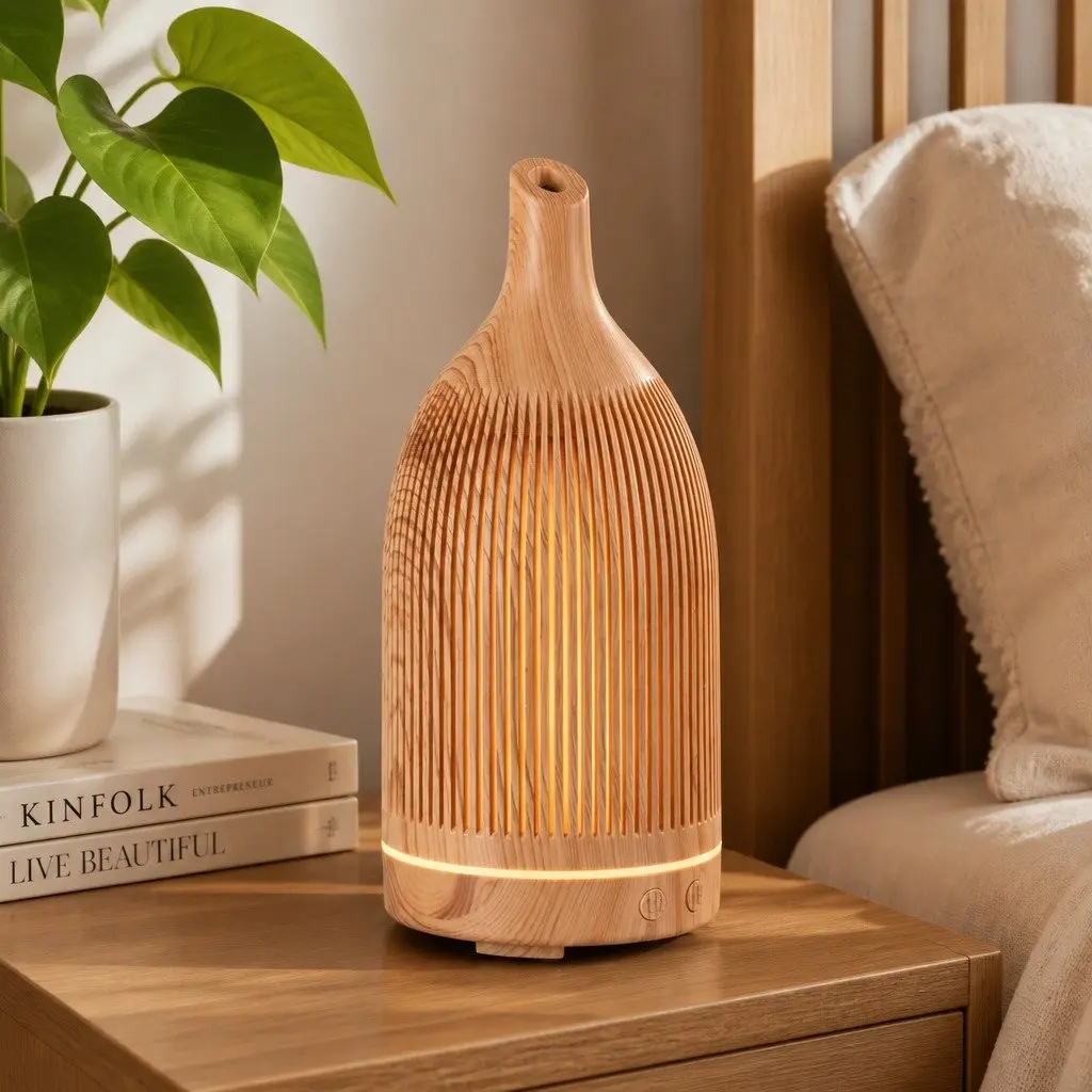 Aroma Diffuser 200ml Ultrasonic Humidifier LED Night Light Essential Oil Mist