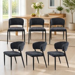 6 Charcoal Dining Chairs for Various Settings