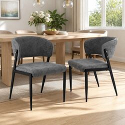 Versatile Grey Linen Dining Chairs - Perfect for Any Room