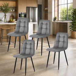 Grey Retro Dining Chairs - Perfect for Home Use