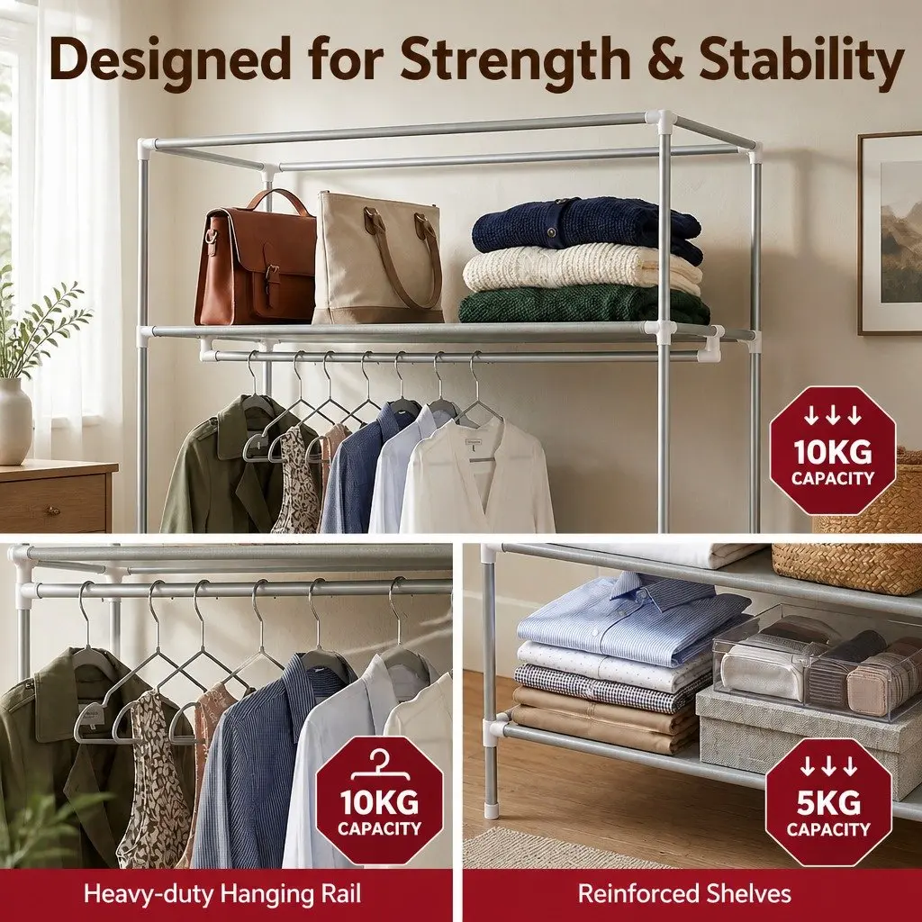 Grey Wardrobe for Organized Living