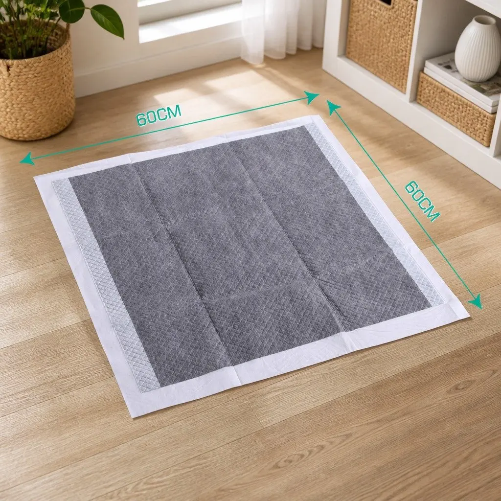 Pet Training Pads Non-Woven Fabric 60x60cm Charcoal Odour Control 50 Pcs