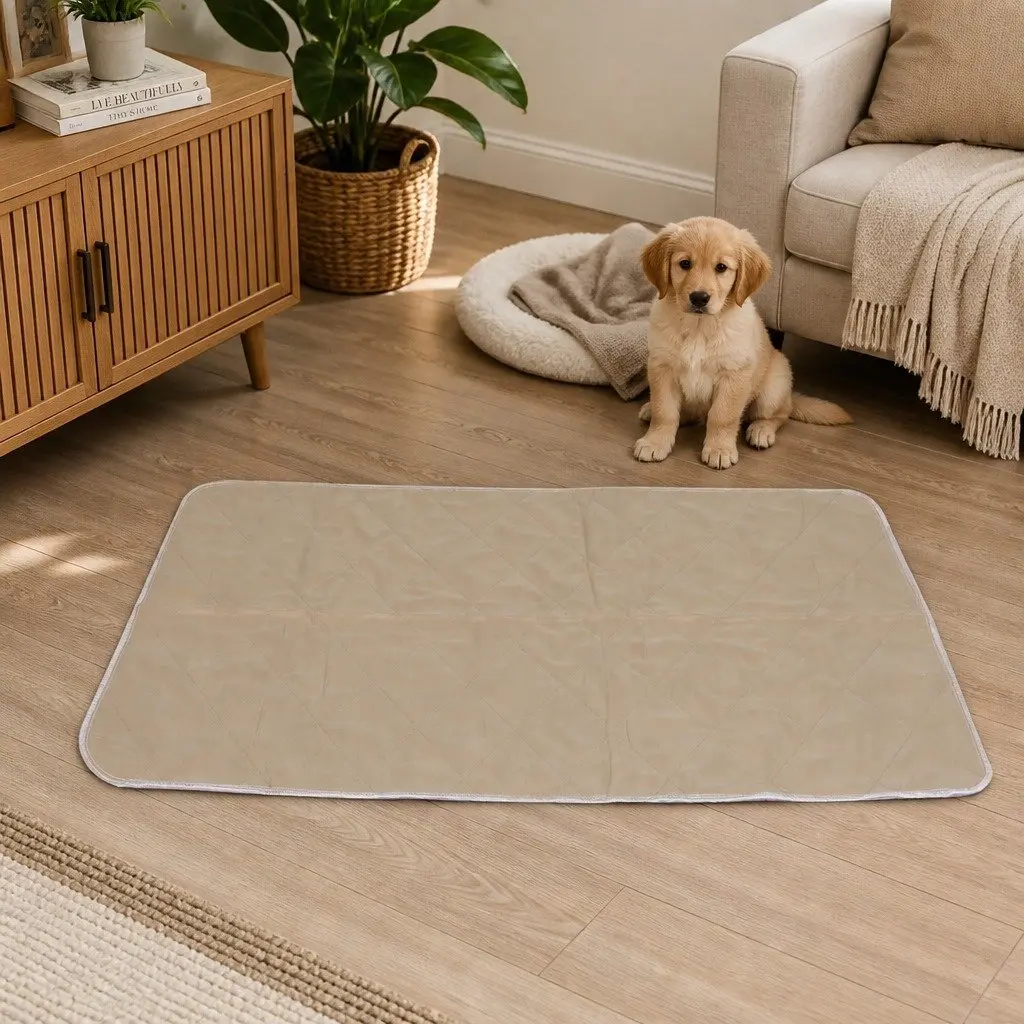 Reusable Washable Dog Training Pads Polyester 120x120cm Waterproof 2 Piece