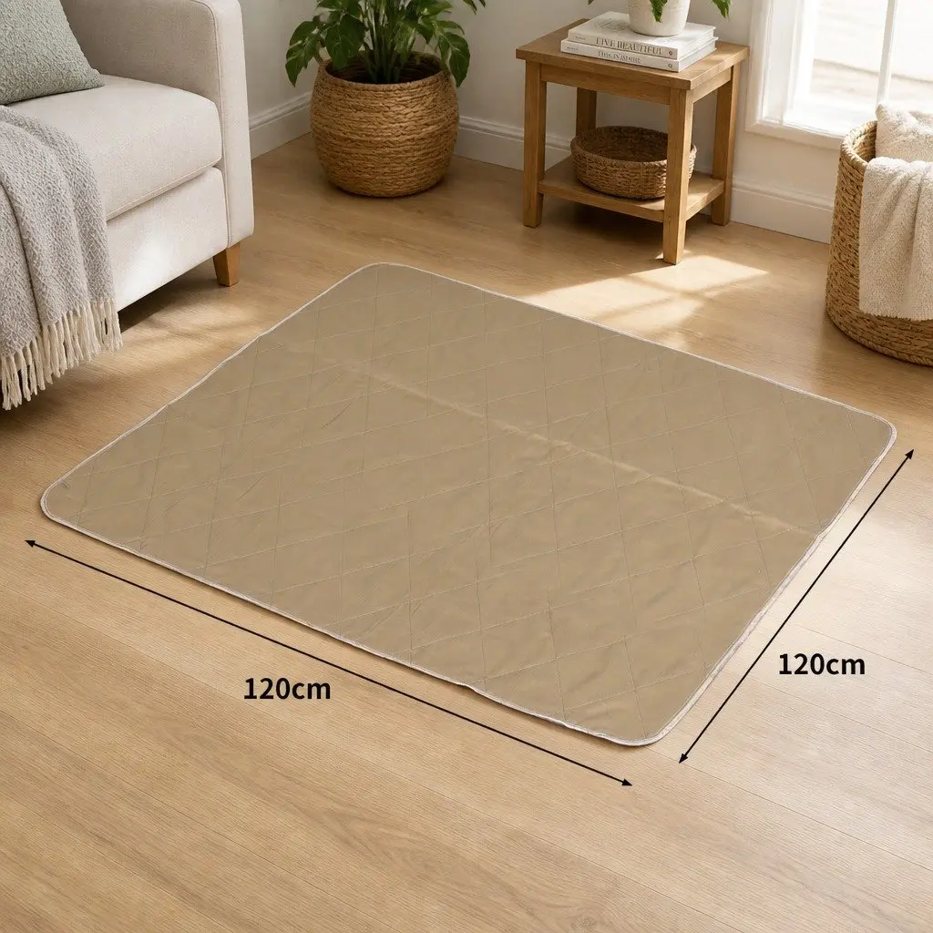 Reusable Washable Dog Training Pads Polyester 120x120cm Waterproof 2 Piece