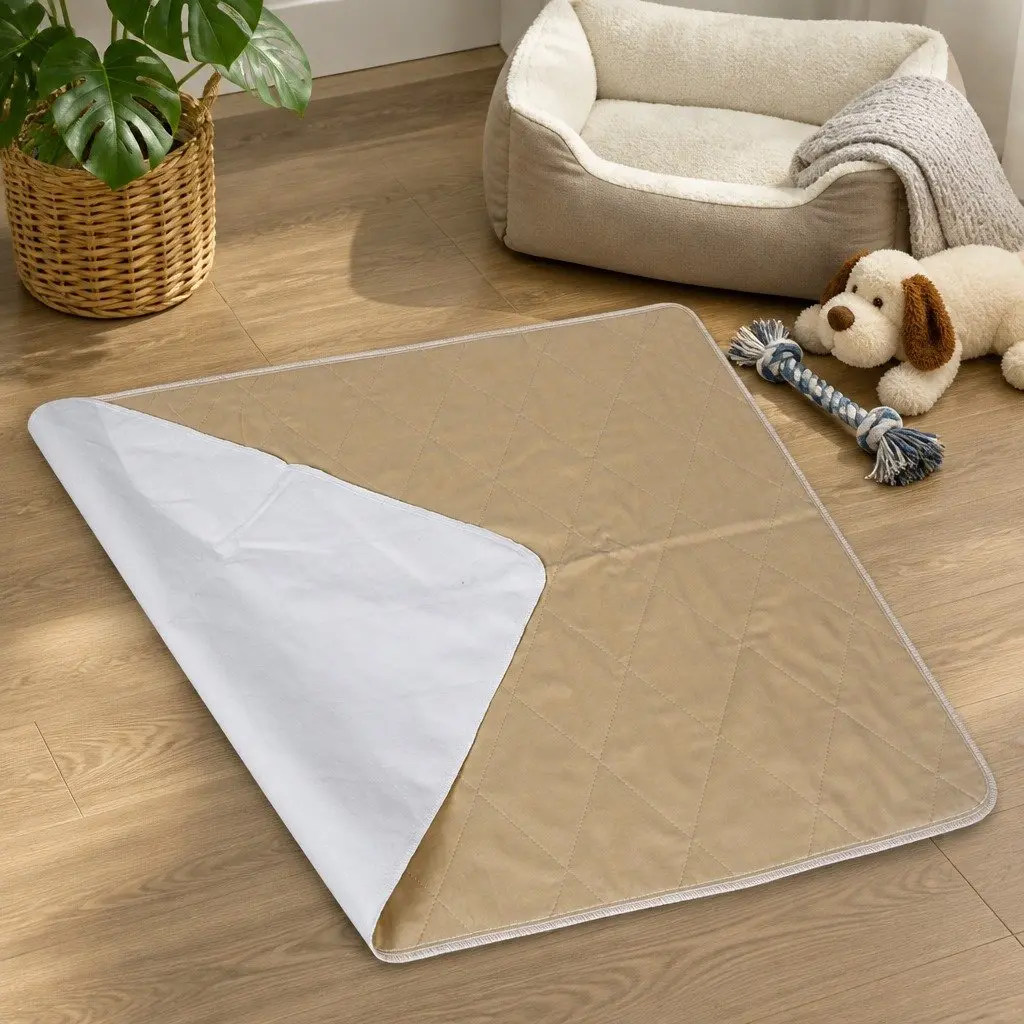 Reusable Washable Dog Training Pads Polyester 120x120cm Waterproof 2 Piece