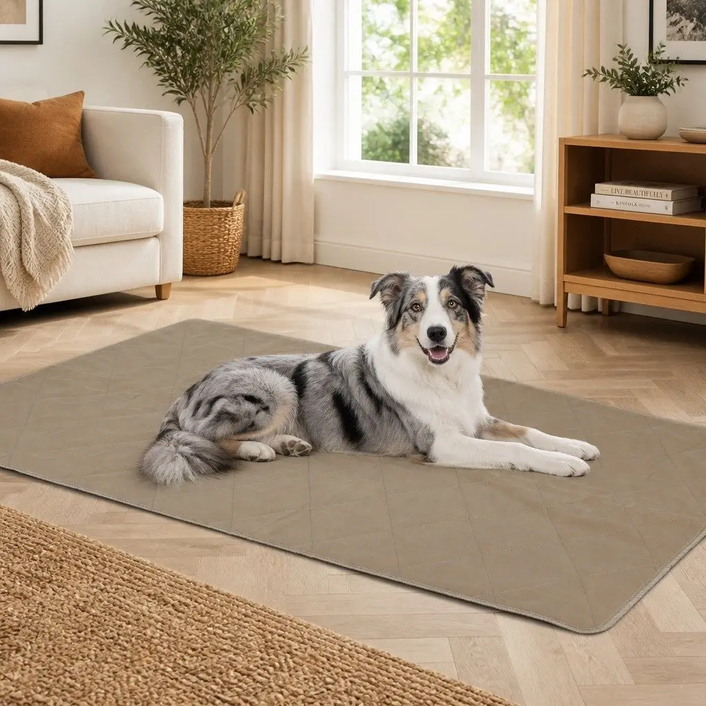 Reusable Washable Dog Training Pads Polyester 120x120cm Waterproof 2 Piece