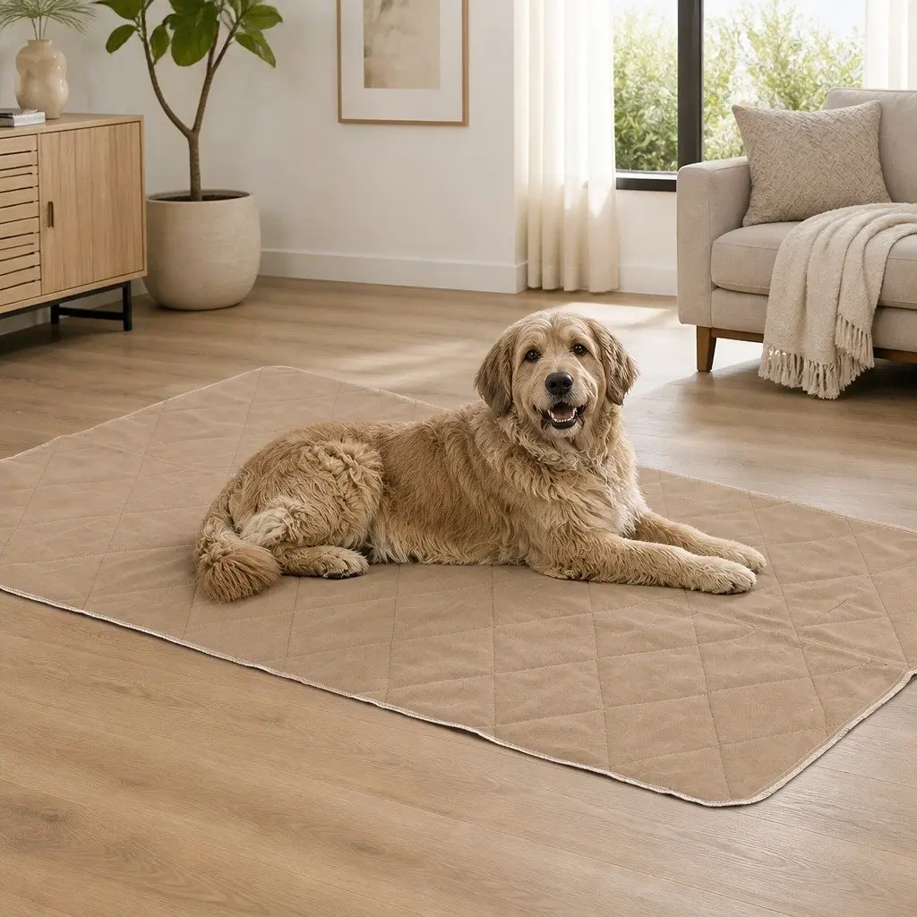 Reusable Washable Dog Training Pads Polyester 120x120cm Waterproof 2 Piece