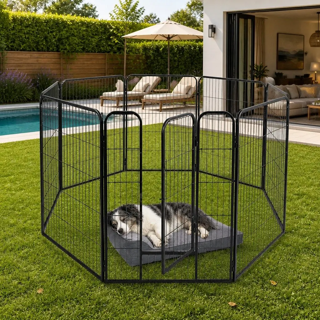 8 Panel Pet Playpen for Home and Outdoors