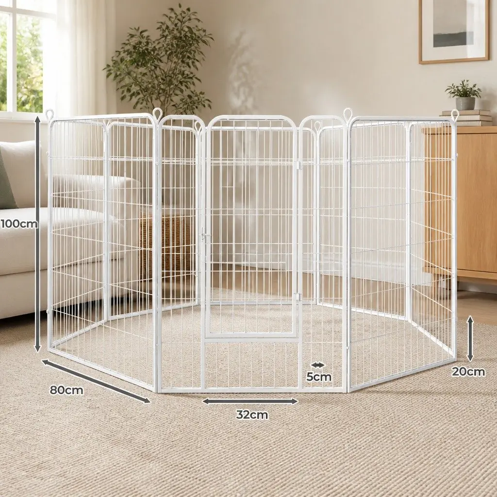 8-Panel Pet Playpen for Home Use