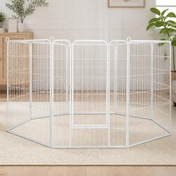 8 Panel Pet Dog Playpen 48'' Puppy Enclosure Foldable Portable Play Pen Gate