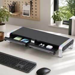 Practical Monitor Stand with USB Hub for Home Office