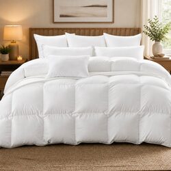 Goose Down Feather Quilt for Real-Life Comfort