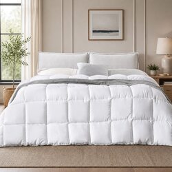 Bamboo Quilt King Single 200GSM All Season Bedding Soft Breathable Baffle Box