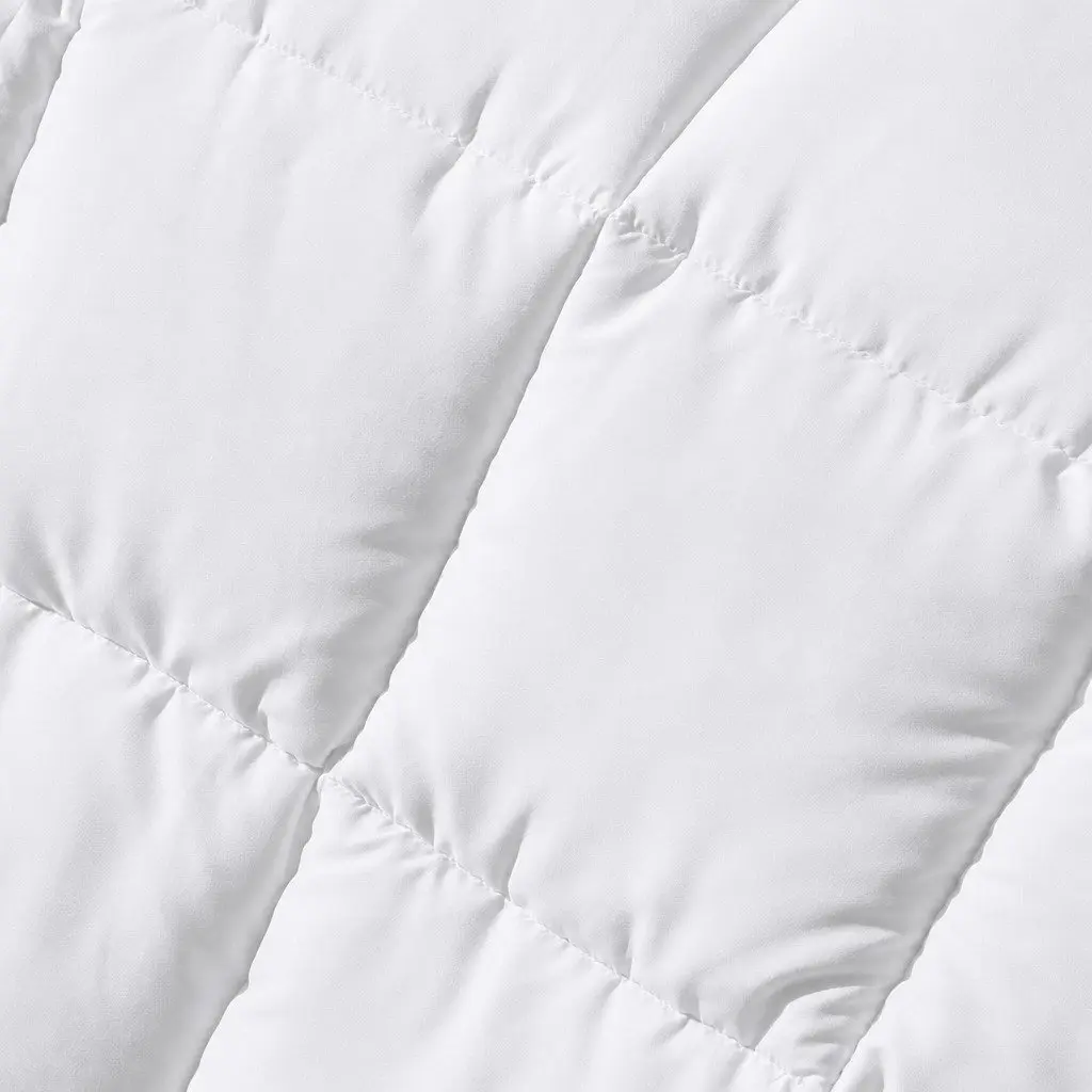 Bamboo Quilt Hypoallergenic 400GSM King Single White All Season Winter Bedding Baffle Box Construction