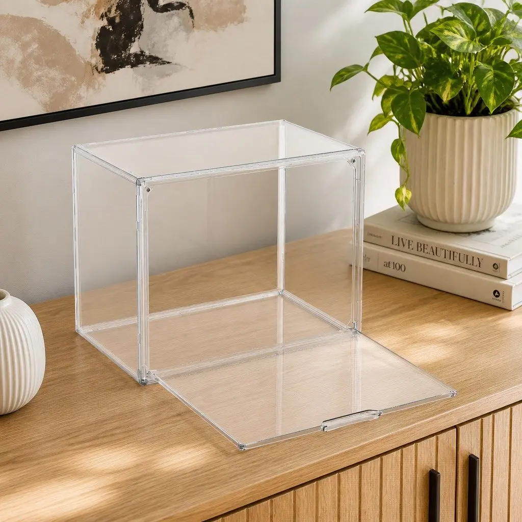 Acrylic Display Case Dustproof Protection Box 36cm L x 22cm W x 27cm H Transparent