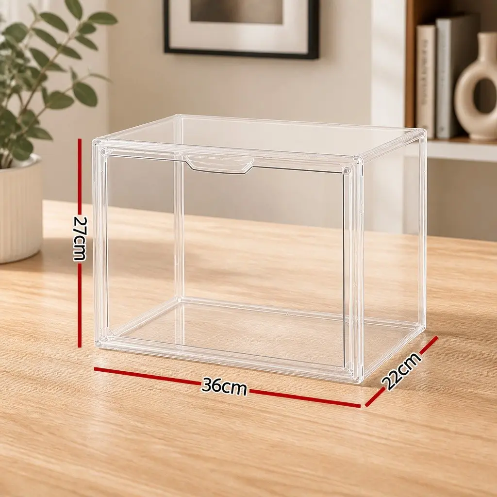 Acrylic Display Case Dustproof Protection Box 36cm L x 22cm W x 27cm H Transparent