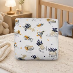 Versatile Cotton Knit Blanket for Baby's Crib or Stroller