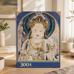 Adult Puzzle 300 Pieces Guanyin Half Mindful Art Challenge Meditative Design