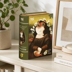 Mona Lisa Cat Puzzle for Family Fun and Relaxation