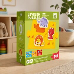 Versatile Leveled Puzzle Step 0 for Young Children