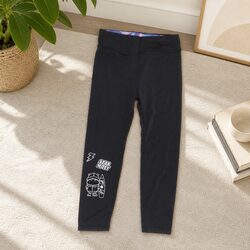 Boys' Black Casual Leggings with Easy Waistband