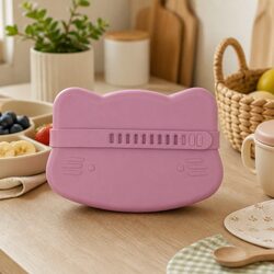 Cat Snackie Blue Dusk Food-Grade Silicone Bowl Plate Toddler Snack Container