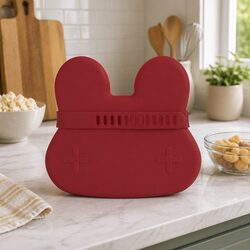 Bunny Snackie Rust Silicone Bowl Plate for Everyday Use