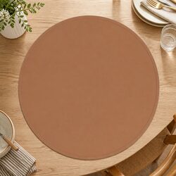 Practical Round Navy Silicone Placemat for Everyday Use