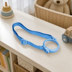 Kids Straw Cup Strap Adjustable Shoulder Carrier for Water Bottles Aqua Green