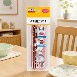 Children's Hexagonal Chopsticks and Spork Storage Set