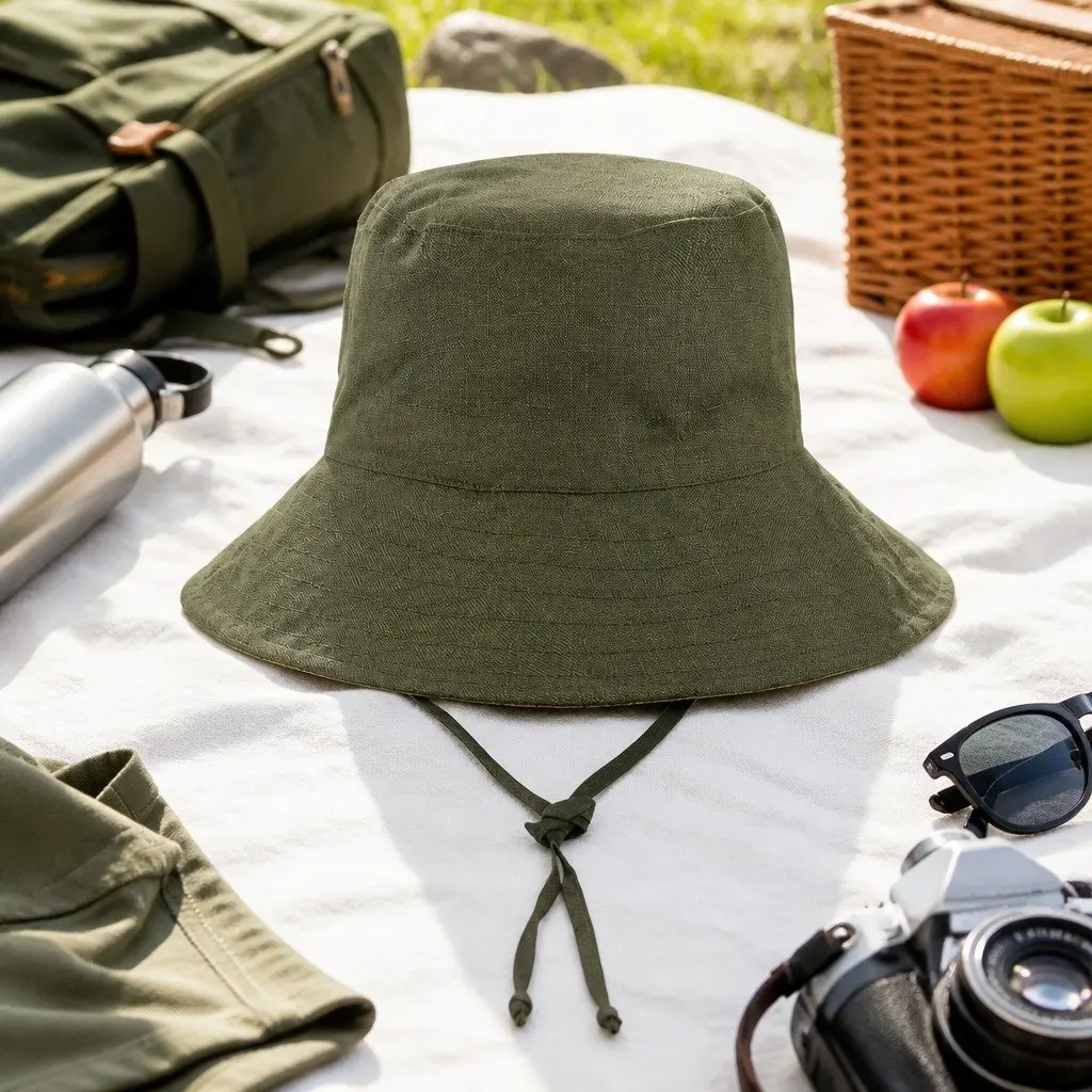 Kids Reversible Bucket Hat Explorer Wide Brim UPF50+ Sun Protection Adjustable