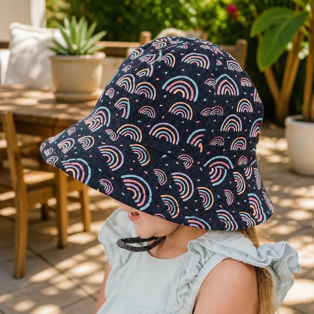 Toddler Bucket Hat Soft Flexible Brim XS Rainbow UPF50+