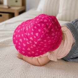 Soft Baby Sun Hat with Protective Flap UPF50+ Hearts