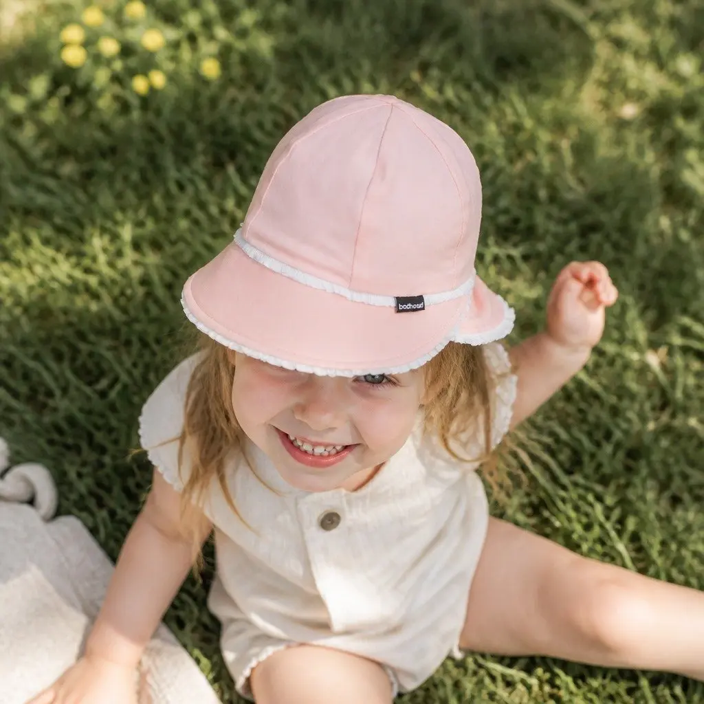 Legionnaire Sun Hat Cotton Blush M Ruffle Trim