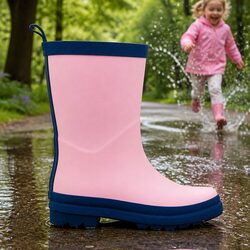 Practical Kids Matte Rain Boots for Everyday Use