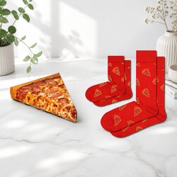 Coordinating Pizza Print Socks for Family Fun