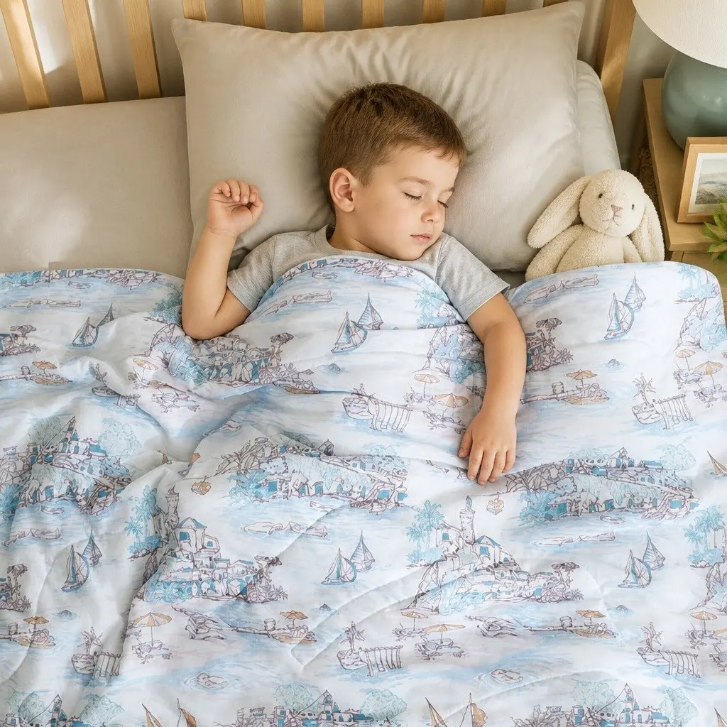 Kids Comforter Blanket Lightweight Nylon 120x150cm Breathable Moisture-Wicking Sleep