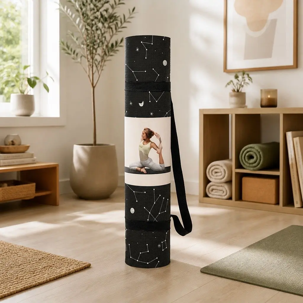 Kids Yoga Mat Portable Cushion Constellation Pattern Supportive 60x173cm PVC