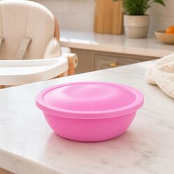 Kids Spill-Proof Anti-Slip Bowl Stage 1 Feeding Toddler Infant Self-Feed Pink