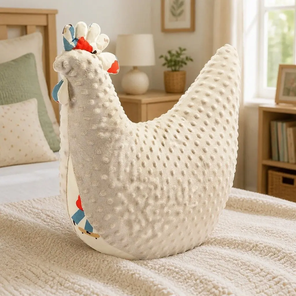 Nursing Pillow Hen Shaped Soft Toy Sand 50cm x 60cm Baby Pregnancy Support Feeding Cushion