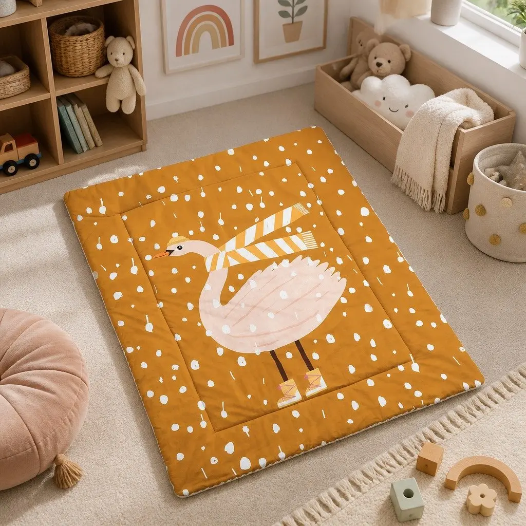 Kids Poncho Pillow Set Cotton Double-Sided 110x140cm Soft