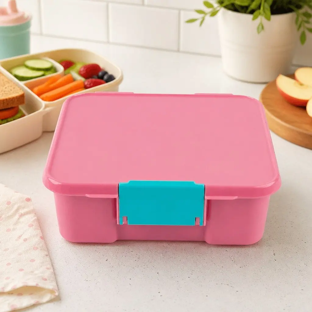 Bento Three Kids Lunch Box Large Compartments Leakproof Airtight School Lunch