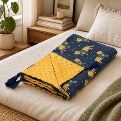 Light Blanket for Kids Soft Cotton Minky Fleece Baby Nap Bedding 110x140cm
