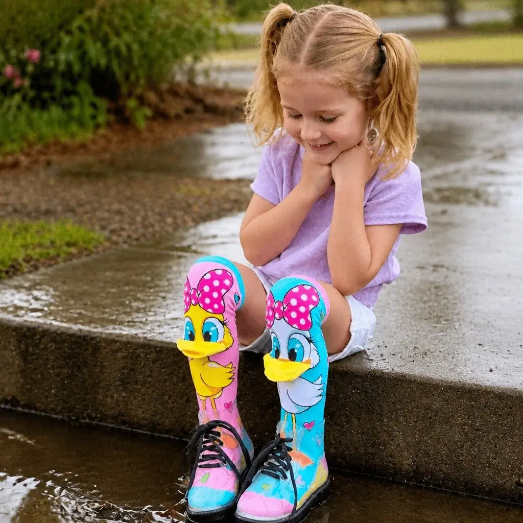 Fluffy Duck Socks Toddler Ages 3-5 Fun Playful Kids Comfortable Unique Novelty