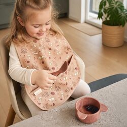 Practical Long Coated Bib for Easy Mealtime Cleanup