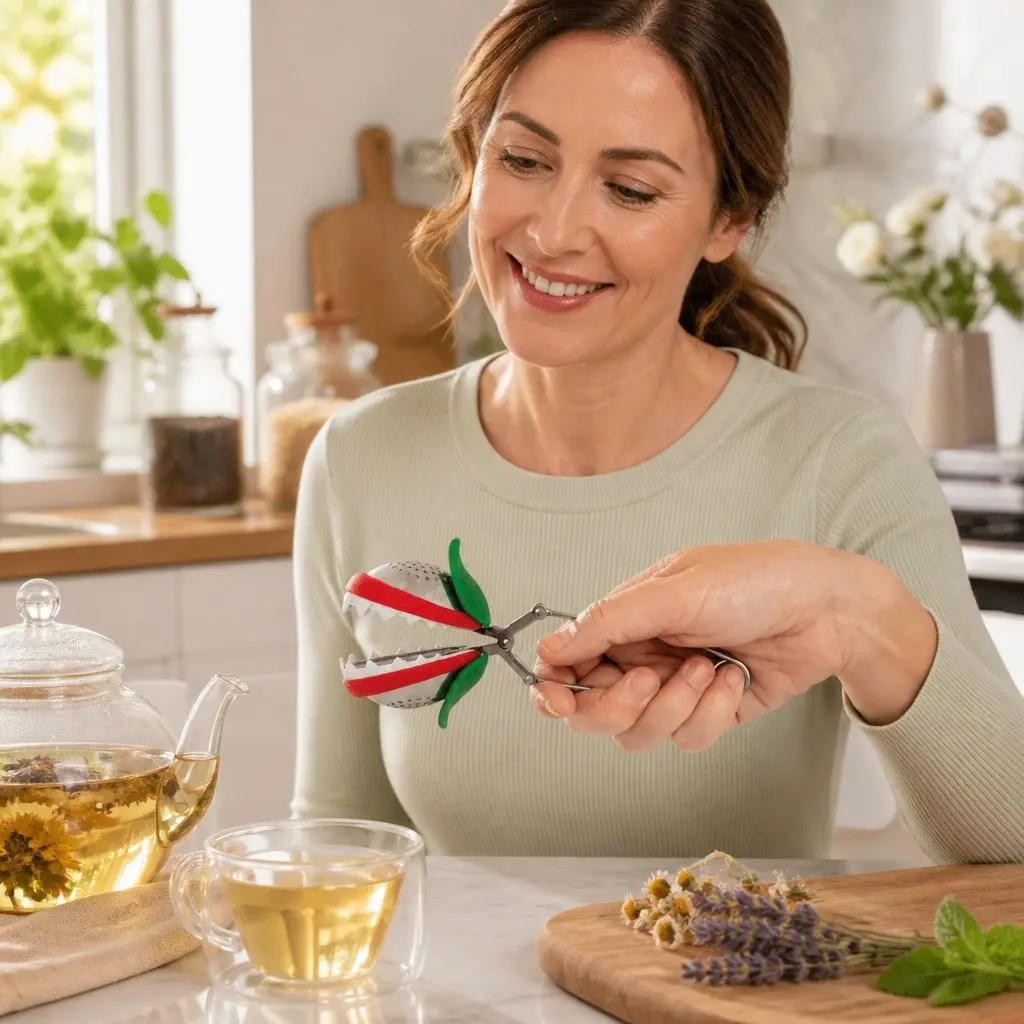 Tea Infuser Silicone Stainless Steel Size Colour