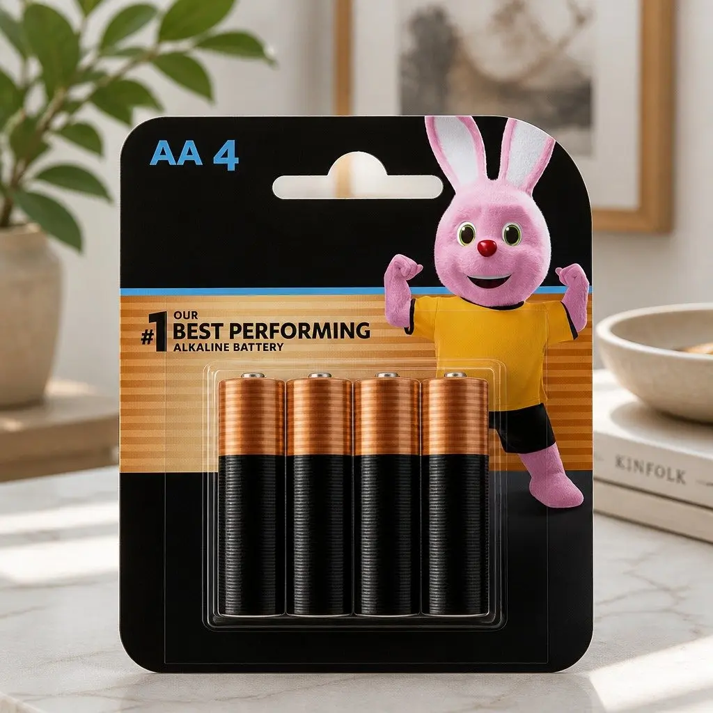 AA Alkaline Batteries 1.5V 4 Pack High Drain Devices