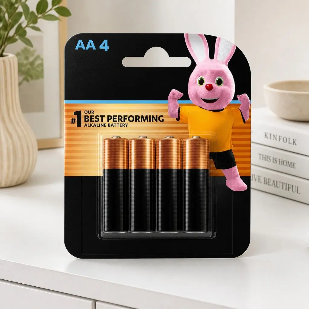 AA Alkaline Batteries 1.5V 4 Pack High Drain Devices